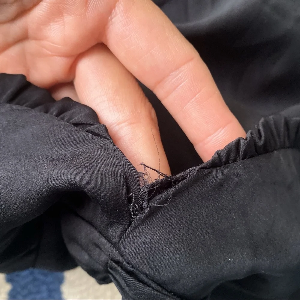 π€ ZARA BLACK RUCHED RUFFLE LONG SLEEVE MINI DRESS! - Picture 9 of 9